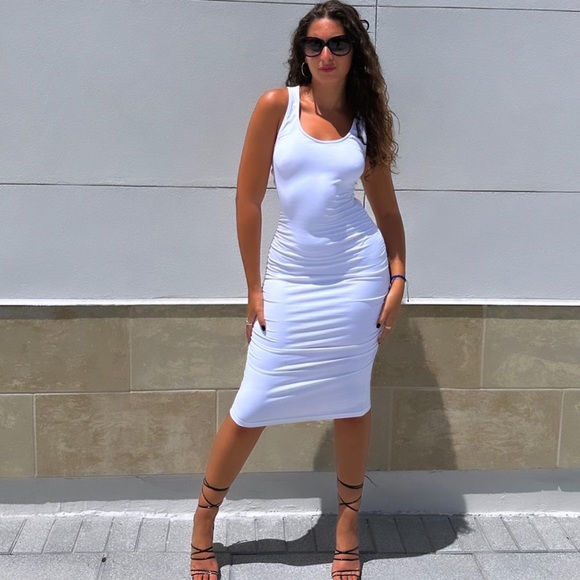 Brand New! Gorgeous White Midi Dress ✨ - Picture 3 of 6